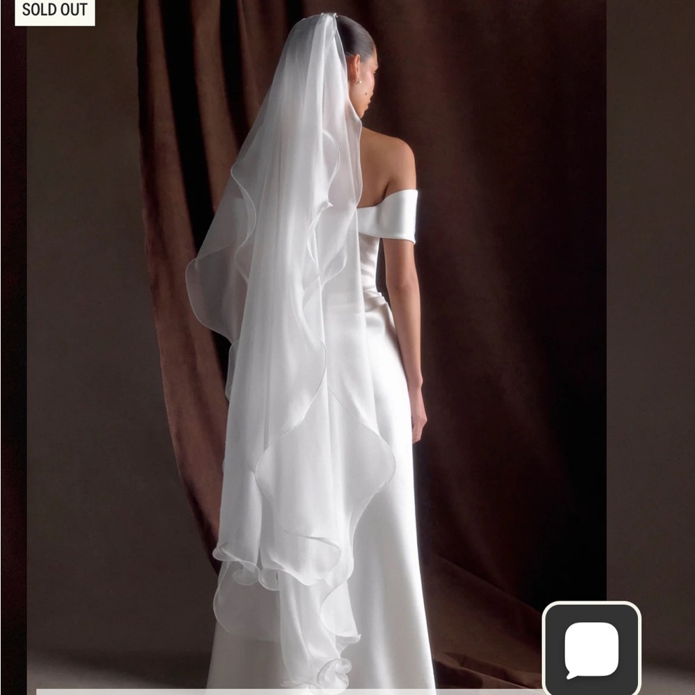 Asteria Draped Chiffon Veil NWT